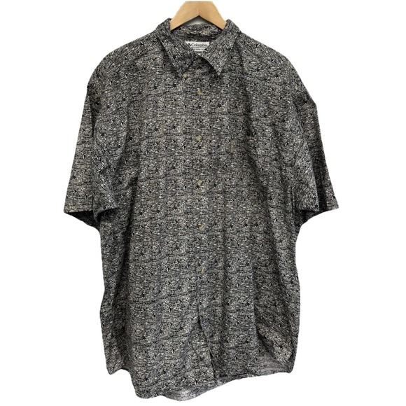 Columbia Other - VTG Columbia Sportswear Button Up Cotton AOP Fish‎ Men's 2XL Camping Hiking
